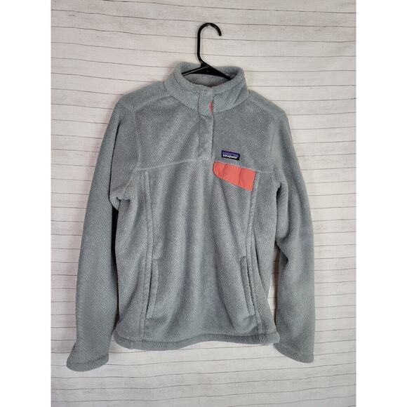 PATAGONIA RE TOOLED 1/4 SNAP FLEECE PULLOVER IN GRAY, SZ LARGE - Picture 2 of 16